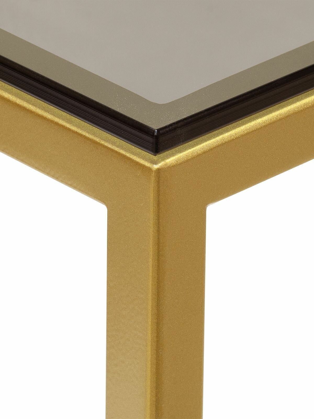 Консоль EVA, золотой каркас, столешница тонированное стекло - фотография № 8