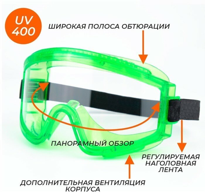 Защитные очки "ЗН11 Panorama" с непрямой вентиляцией - фотография № 5