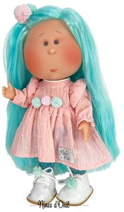 Фото Виниловая кукла Нинес д'Онил из серии Мия - Девочка с голубыми волосами (30 см) - Muneca Mia Special Nines d'Onil