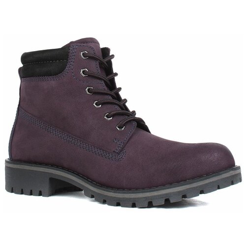 Ботинки  Marco Tozzi 36, зимние, натуральный нубук, полнота G, размер 36, фиолетовый