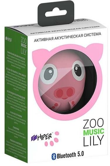 Портативная акустика Bluetooth колонка Hiper Zoo Music свинка H-OZ4