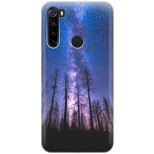 фото Re:pa накладка transparent для xiaomi redmi note 8t с принтом "ночной лес и звездное небо"