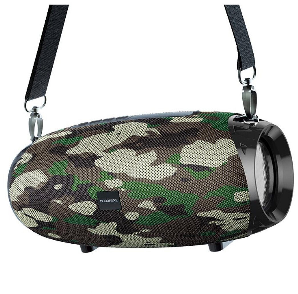 Портативная колонка Bluetooth 5.0 2*5W 1200mAh Borofone BR12 Camouflage Green