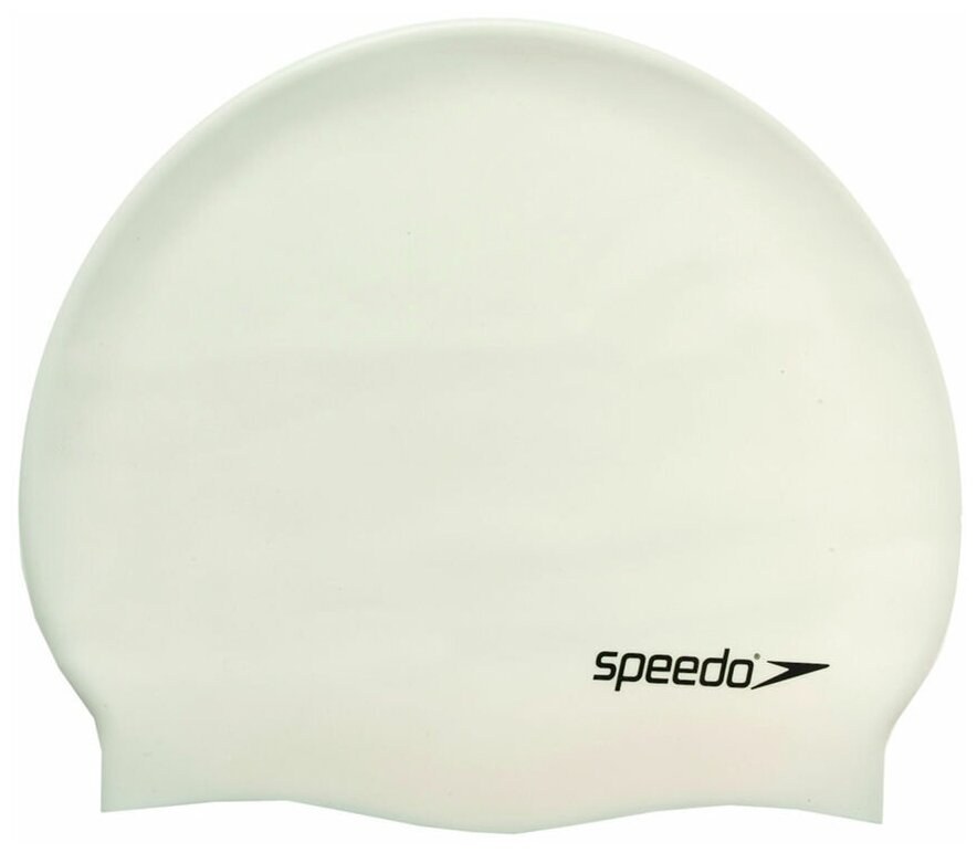 Шапочка для плавания Speedo Plain Flat Silicone Cap, 8-709910010, белый, силикон