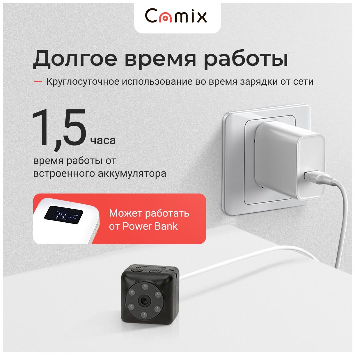 Мини камера скрытая Camix SQ23 с датчиком движения и ночной съёмкой маленькая микро видеокамера видеонаблюдения