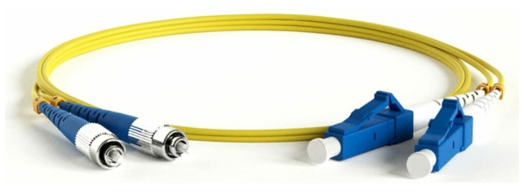 Патч-корд Hyperline (FC-9-FC-LC-UPC-1M) 1м (FC-D2-9-FC/UR-LC/UR-H-1M-LSZH-YL)