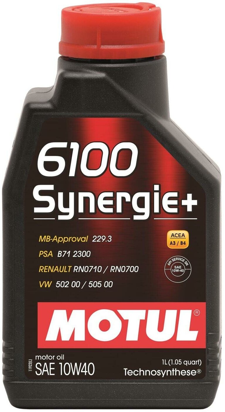 Масло моторное Motul 6100 Synergie+ 10w-40 ( 1 L)