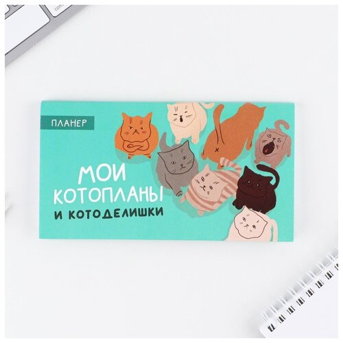 Планинг ArtFox Котопланы 9061755 недатированный, 50 листов, бирюзовый