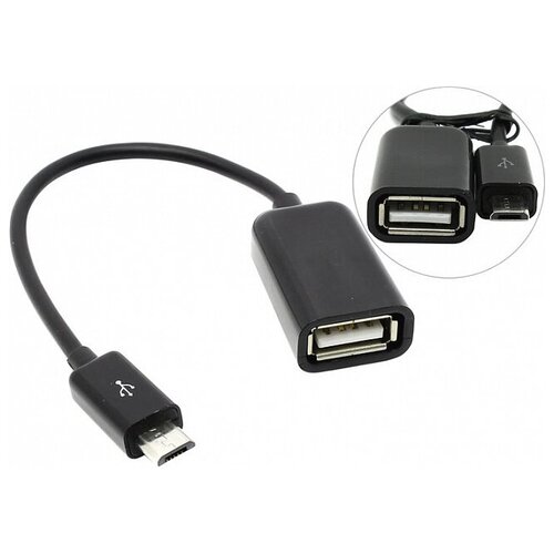 Кабель-переходник с USB на microUSB OTG AT6028 адаптер переходник vention otg usb 2 0 af micro b 5pin 0 15м