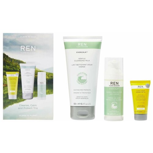 REN Набор средств для лица EVERCALM KIT (150мл, 50мл, 10мл)