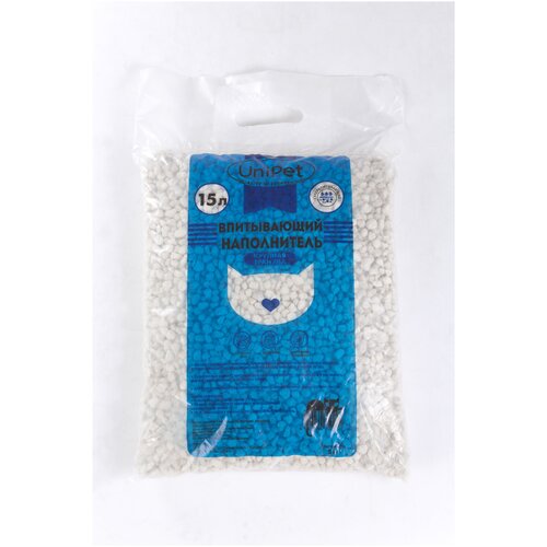Наполнитель для кошачьего туалета, впитывающий, минеральный, без запаха, UniPet (Юнипет), Крупная гранула, 15 л, 5 кг
