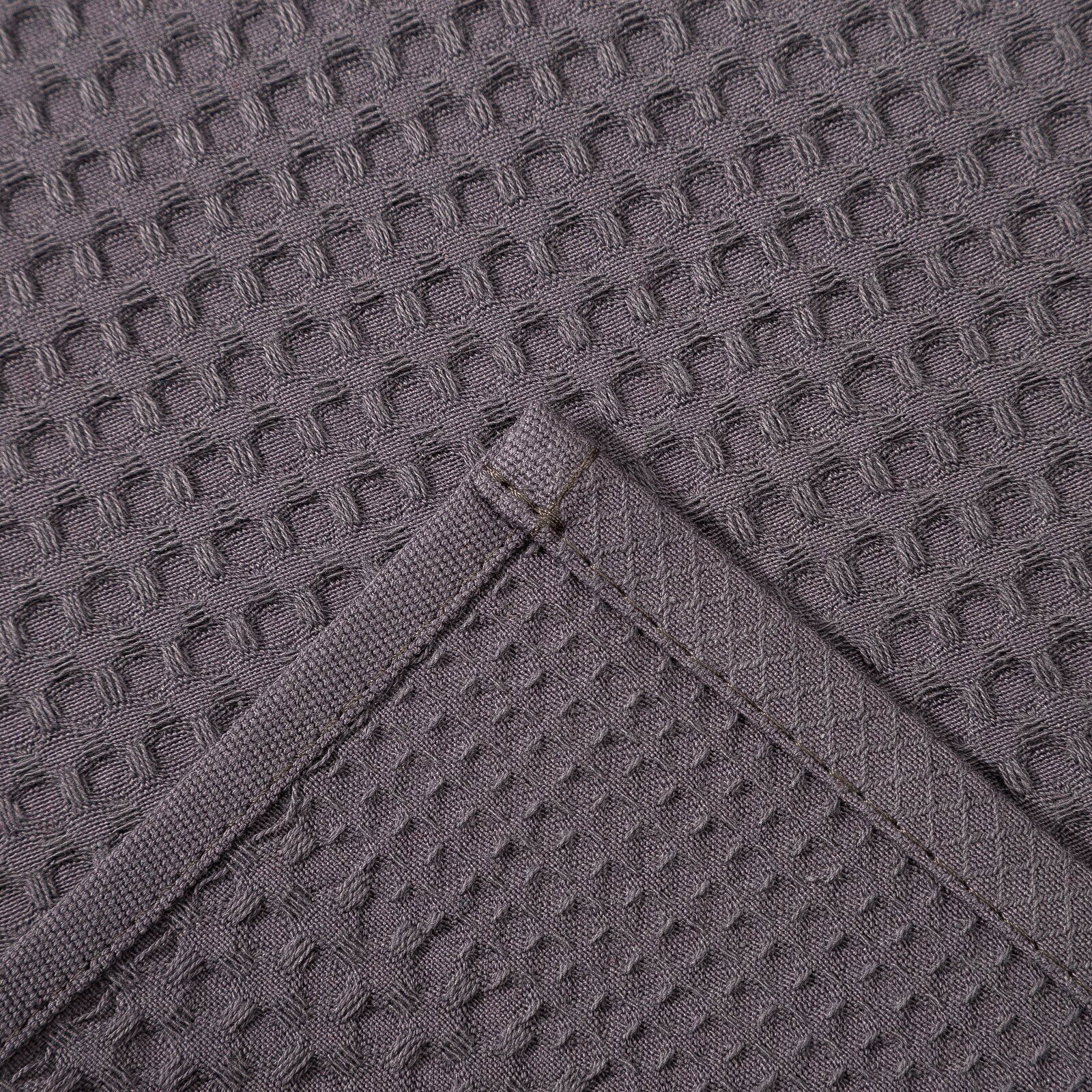 Полотенце "Доляна" цв. серый 35х60 см, крупная вафля - фотография № 3