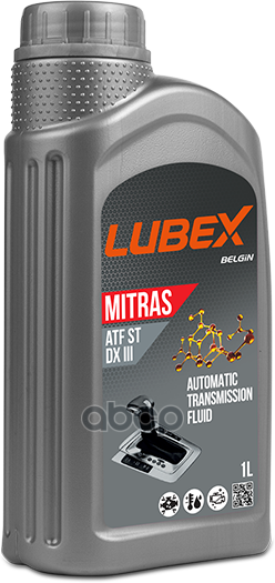 LUBEX L02008761201 Масло трансмиссионное синтетическое д/АКПП MITRAS ATF ST DX III (1л)
