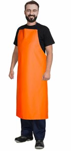 Фартук защитный водонепронецаемый из винилискожи Кщс, объем груди 116-124, рост 164-176, оранжевый, Грандмастер, 610874