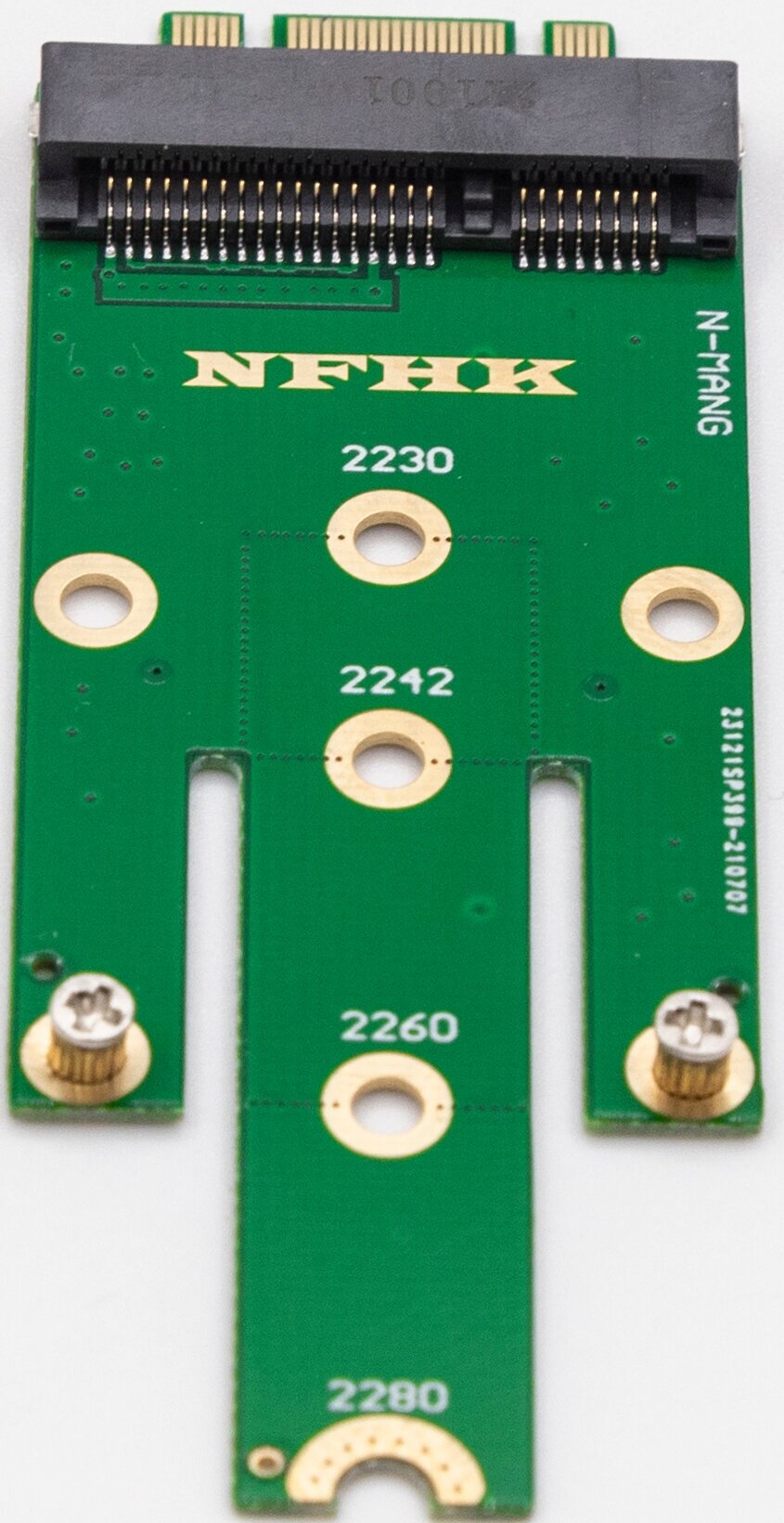 Адаптер переходник для ноутбуков GSMIN RT-07 SSD mSATA - NGFF M2 (B+M key) преобразователь для подключения mSATA диска к разъему NGFF