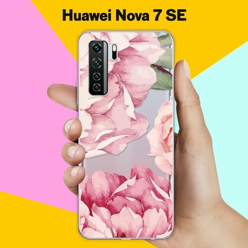 Силиконовый чехол Пионы на Huawei Nova 7 SE силиконовый чехол планеты на huawei nova 7 se