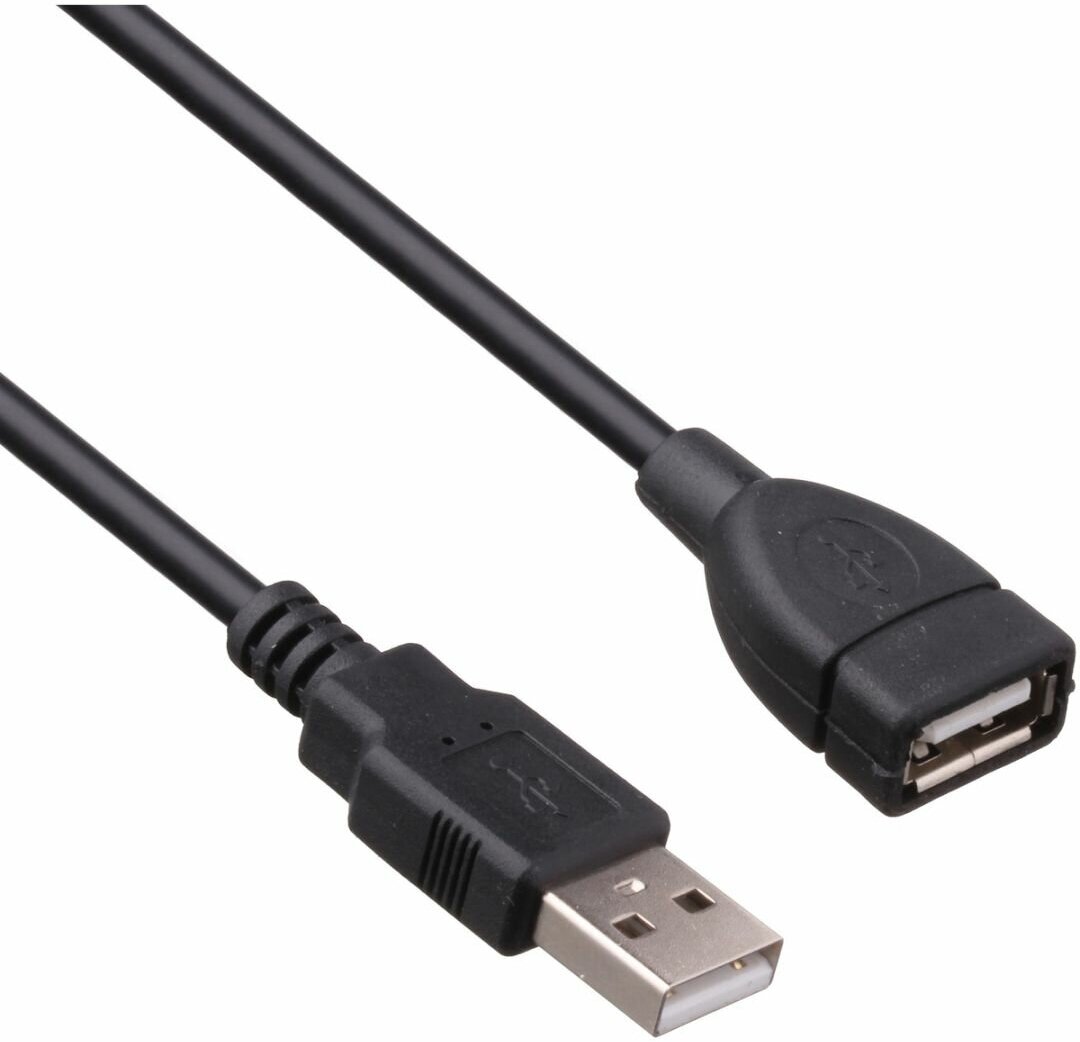 Кабель Cantell удлиннитель USB 2.0 (M) to USB 2.0 (F), 1.5 м, c фильтром, Черный