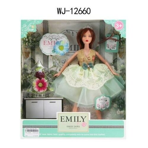 Купить Кукла ABtoys Emily Мятная серия с букетом и аксессуарами 30см WJ-12660, ABtoys (АБтойс)