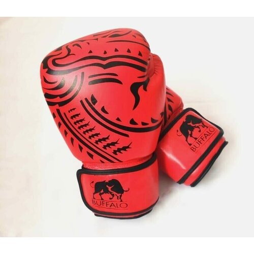 Перчатки боксерские Buffalo кожаные на липучке Red/Black