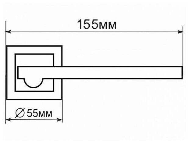 Ручка дверная OSCAR BN/CP Palladium - фото №3