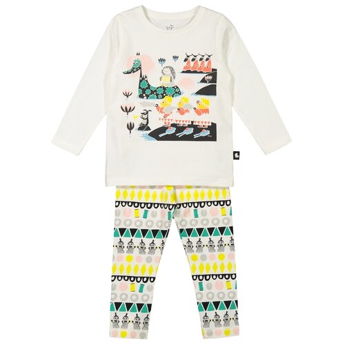 Пижама для мальчиков Moomin Fanfar, размер 092, цвет белый