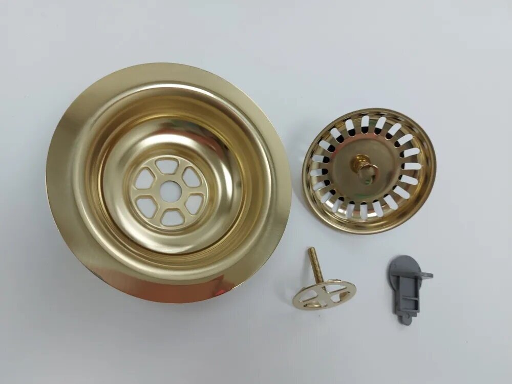 Комплект фурнитуры для выпуска большого Longran SB103 золото на кухонную мойку - фотография № 2