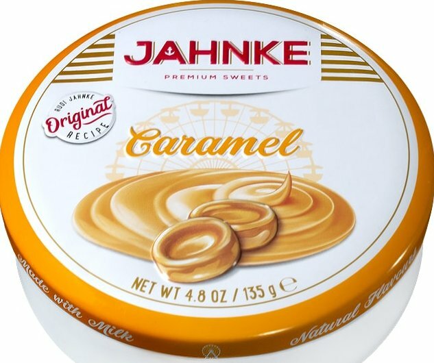 Карамель леденцовая JAHNKE со вкусом карамели, 135 г