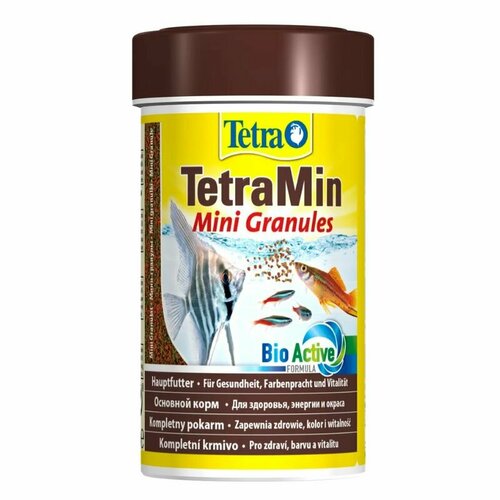 корм tetra min granules для всех видов рыб в гранулах 15 г саше Корм для рыб Tetra Min Mini Granules, 100 мл, 10 упаковок