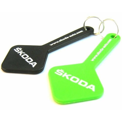 Брелок Skoda, Skoda, 2 шт., зеленый