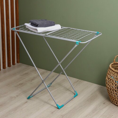 Изображение товара Сушилка для белья напольная складная, цвет хром, 220×50×90 см, 25 м