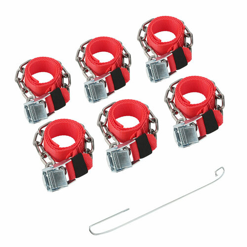 Цепи браслеты противоскольжения для легковыx автомобилей однорядные к-т 6 шт Rexant 07-7024-2 7 упак 29350₽