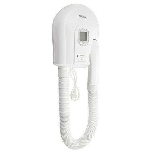 Фен для волос с гибким шлангом и розеткой Gfmark настенный белого цвета 6822 1000w 6720₽