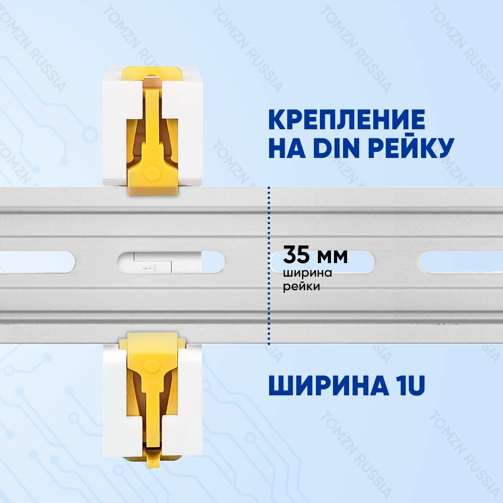 Вольтметр на DIN рейку TOMZN TO-3V 40-500 В / Цифровой вольтметр с внешним датчиком для переменного тока