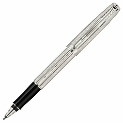 ручки роллеры подарочные ручка роллер parker sonnet sand blasted metal Ручка-роллер PARKER (Паркер) Sonnet Silver Lustre (R0789020)
