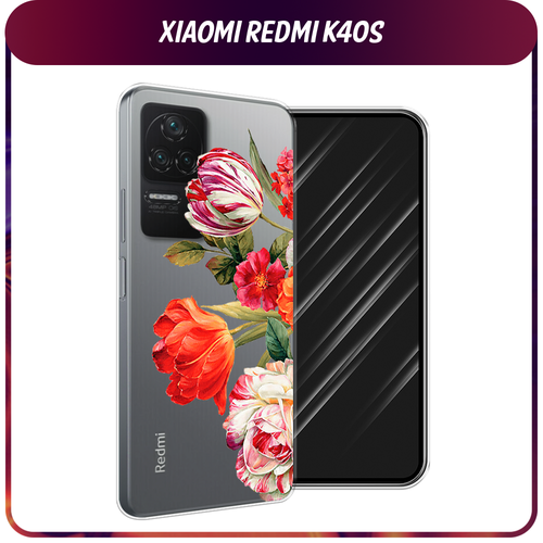 Силиконовый чехол на Xiaomi Poco F4/Redmi K40S / Сяоми Редми K40S Весенний букет, прозрачный силиконовый чехол на xiaomi redmi k40s сяоми редми k40s пальмовые ветви арт прозрачный