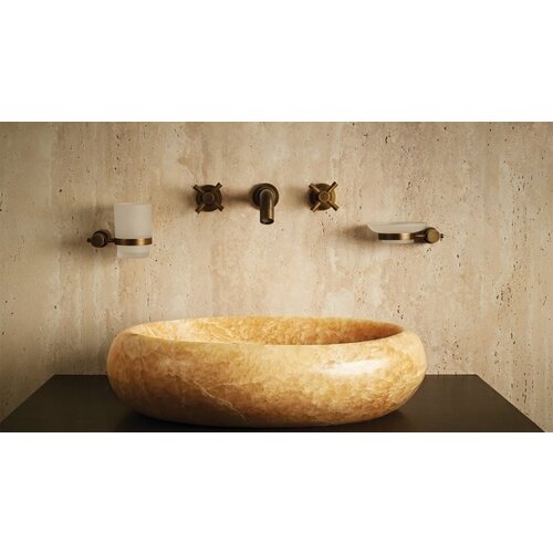 Каменная раковина для ванной Sheerdecor Distrito 014016111 из желтого натурального камня оникса (40 x 50 x 13 см | SF22)