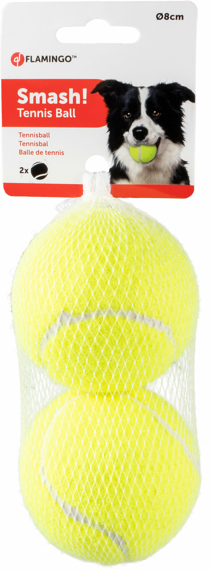 ​Игрушка для собак Flamingo ​Теннисный мячик 8 см, 2 шт