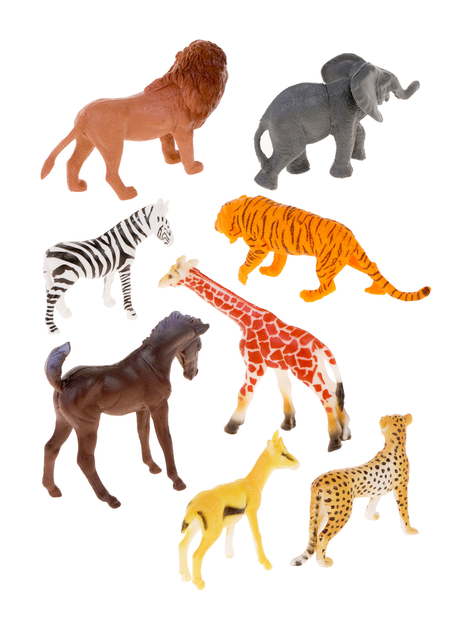 Фигурки Диких животных Джунгли 8 шт, размер 8 см