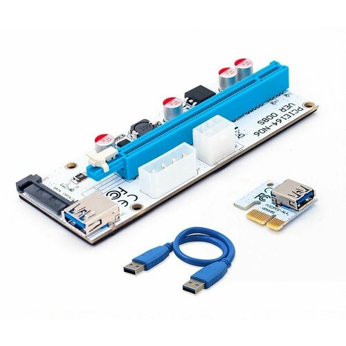 USB райзер универсальный Molex/6pin/Sata LED, 5 штук райзер ver 002 molex 4pin pci e x1 x16 usb 3 0 50см molex4pin m sata m черный