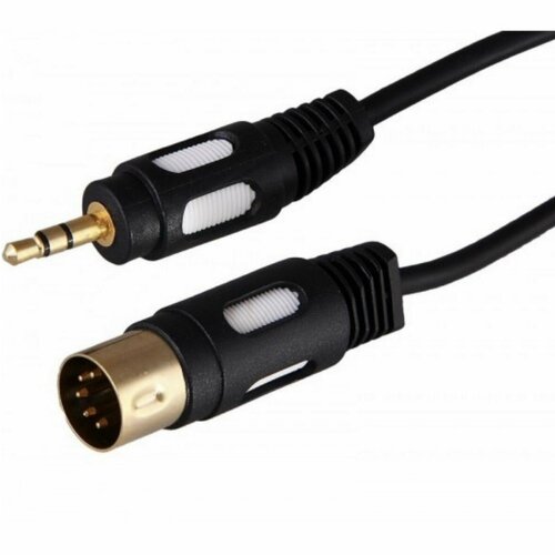 Межблочный экранированный аудио кабель DIN 5 PIN (ШТ) - Jack 3,5mm (ШТ) 1,5 метра