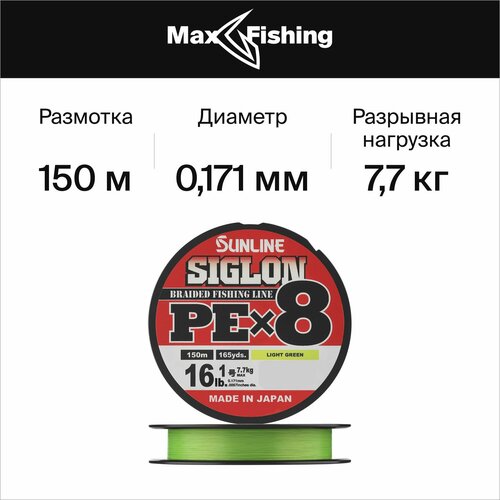 Плетёный шнур Sunline SIGLON PEx8 Multi Color 150m #1.2/20lb