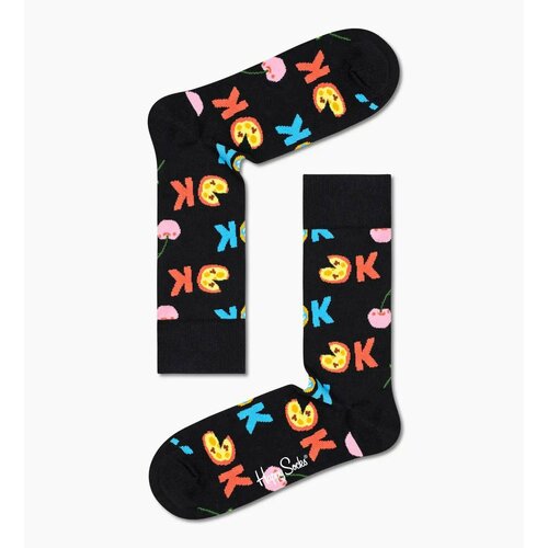 бело черные носки унисекс beatles sock белый с черным 29 Носки Happy Socks, размер 36-40, черный, мультиколор