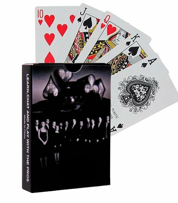 Карты игральные пластиковые Full / Карты для покера TH109-32, цвет черный