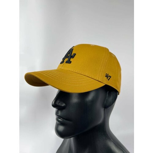 фото Бейсболка '47 brand бейсболка мужская женская ню, ла для мужчин и женщин, размер 56-58, горчичный