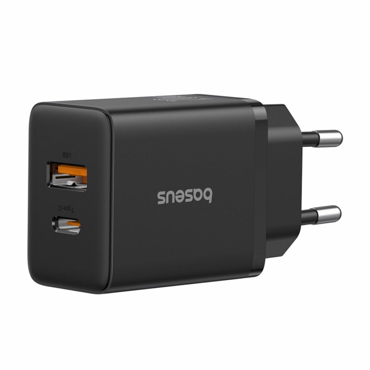 Сетевое зарядное устройство OS-Baseus Cube Fast Charger C+U 20W EU Cluster Black — фото 1