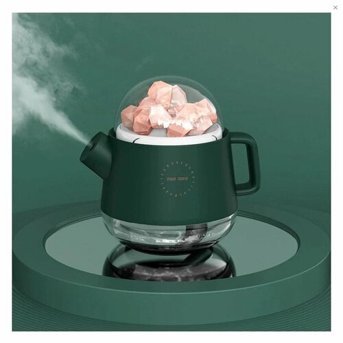 Увлажнитель с аромадиффузером и соляной лампой Magic Teapot объем 360 ml зеленый 920₽