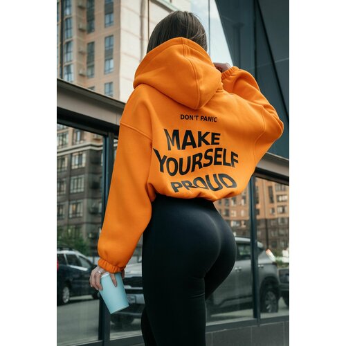 фото Худи don't panic, размер one size (42-44), , оранжевый