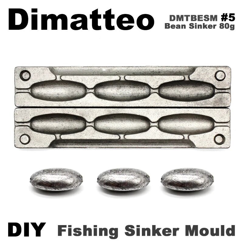 Форма для изготовления бобов для грузила DMTBESM/#5 80 г, silvery — фото 1