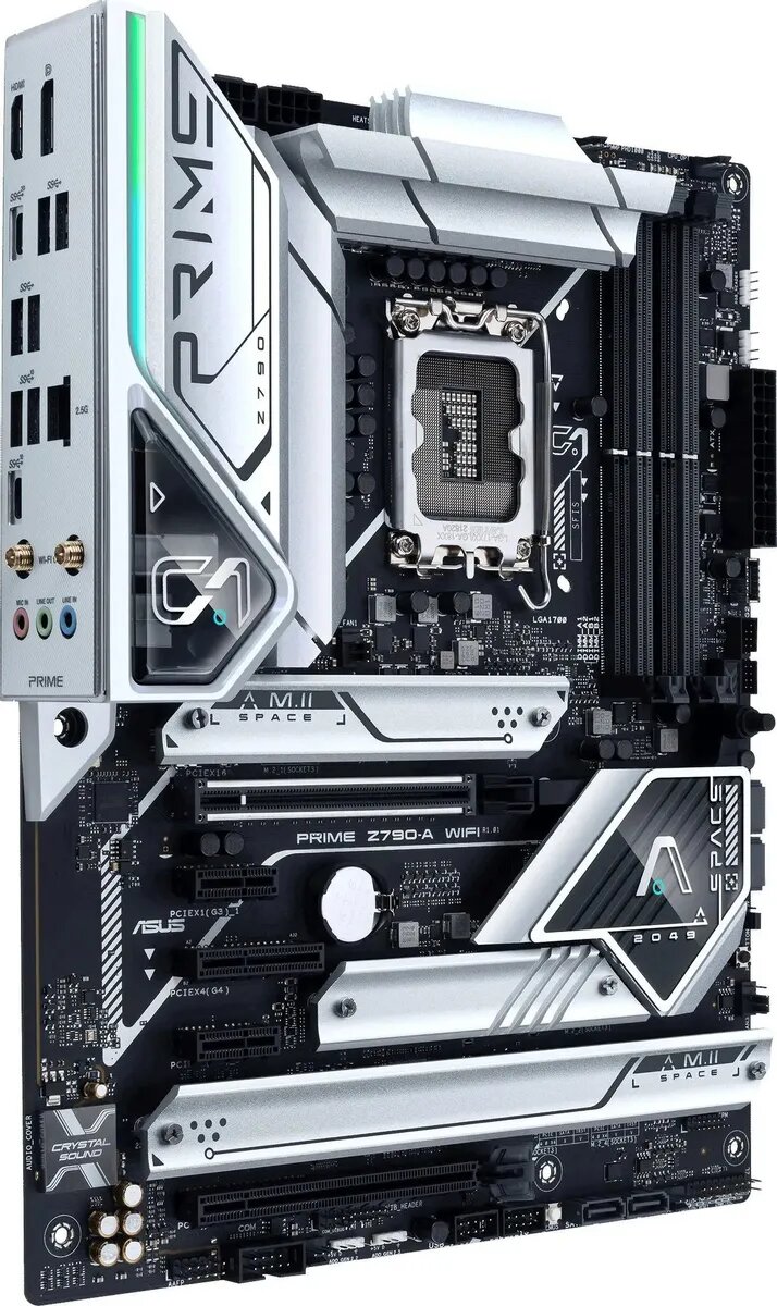 Материнская плата ASUS PRIME Z790-A WIFI (LGA1700/Z790/4xDDR5/4xPCI-Ex16/1xPCI-Ex1/4xM.2/SB/GLAN/Wi-Fi/BT/DP/HDMI/ATX) — фото 1