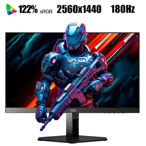 Игровой монитор AOC 238 Q24G4E IPS QHD 180Hz 2к черный 2560x1440 2K 240 Герц 238 дюймов отклик 1ms 19041₽